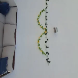 1Pcs 2.2M Artificial White Flower Fake Hanging Fake Vine Plants Leaves Artificials Garland Flowers Wedding Decoration
