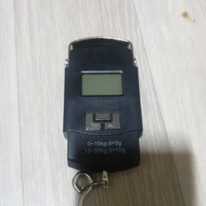 1pc Black 50kg Portable Electronic Portable Luggage Scale LCD Digital Display Screen Express Delivery Scale Hook Mini Scale
