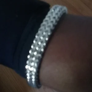 Stainless Steel Braided Double Row Front and Rear Fish Scale Alloy Magnetic Buckle Bracelet with Keel Jewelry New Model