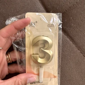 3D Gold Diamond Number Candles Large Birthday Cake Topper Wedding Anniversary Party Decorations for Home Celebration Supplies