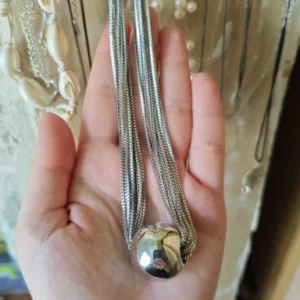 Exaggerated Twisted Chunky Chain Necklace for Women Punk Big Ball Pendant Choker Clavicle Link Grunge Jewelry Steampunk Men New