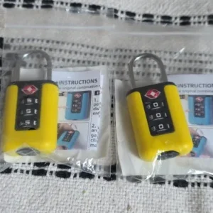 Customs Code Lock for Travel Luggage Password Changeable Black Lock Contrast Design Padlock 3 Digit Combination Lock