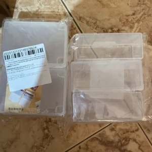 2/4PCS Small Semi-Transparent Plastic Cards Cases Folder Matte Flip-Top Jewelry Box Accessories Storage Organize Packaging Boxes