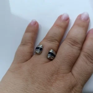 Gothic Stainless Steel Opening Finger Rings for Women Vintage Geometric Adjustable Finger Ring Trendy Punk Jewelry Gifts