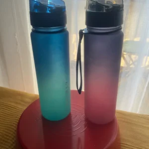 500ML/650ML/1000ML Large Capacity Sports Bottle Motivational Leak Proof Portable Reusable Plastic Cups Outdoor Travel Gym Jugs