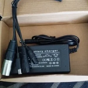 Brand New Power Adapter AC 100-240V Black DC 42V 2A Electric Scooter Accessories US/ EU/ UK Plug For 24-36v Lithium Battery