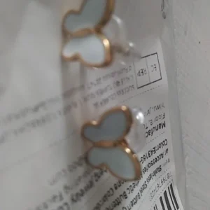 Stainless Steel White Butterfly Earrings for Women Elegant Ear Accessories Aesthetic Butterfly Stud Earring Wedding Jewelry Gift