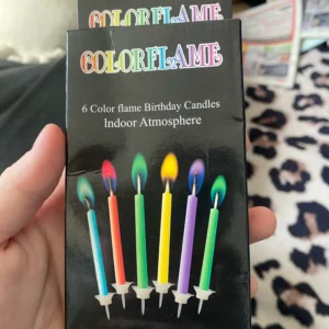 Colored Birthday Party Supplies 6/12pcs Wedding Colorful Multicolor Candles Safe Flames Dessert Cake Candles Decoration