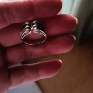 Gothic Stainless Steel Opening Finger Rings for Women Vintage Geometric Adjustable Finger Ring Trendy Punk Jewelry Gifts