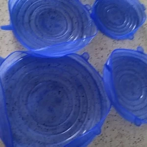 6pcs Reusable Silicone Stretch Lids For Food Bowls - Multifunctional Fruit And Vegetable Fresh-Keeping Cover