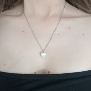 Heart Necklaces For Women Stainless Steel Gold Plated Chain Zircon Heart Pendant Choker Necklace Wedding Boho Jewelry Gift Femme