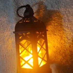 Retro Desktop LED Lamp, Creative Hexagonal Wind Lamp, Portable Candle & Horse Lamp, Atmosphere Decoration Gift