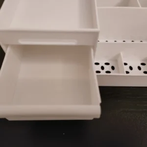 1pc White New Drawer Makeup Storage Box Dormitory Finishing Plastic Shelf Cosmetics Skin Care Dressing Table Desktop