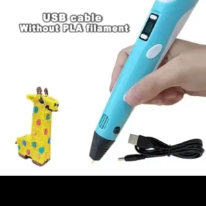 Electronic 3D Printing Pen with 9M PLA Consumables High-Temperature 3D Graffiti Tool Intelligent Toy Christmas Birthday Gift
