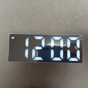LED Mirror Table Clock Digital Alarm Snooze Display Time Desktop Electronic Table Clocks Desktop Clock