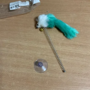 Cartoon Pet Cat Toy Stick Feather Rod Mouse Toy With Mini Bell Cat Catcher Teaser Interactive Cat Toy