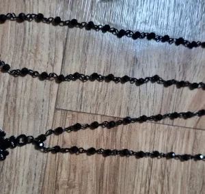 2Pcs/Set Gothic Black Cross Jesus Pendant Choker Necklace for Women Punk Vintage Metal Beads Chain Neck Jewelry Accessories New