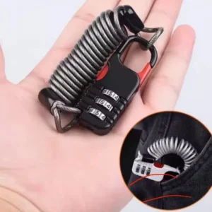 Bicycle Anti-Theft Motorcycle Three-Digit Password Combination Safety Rope Wire Rope Helmet Lock Multi-purpose Safety Rope Lock