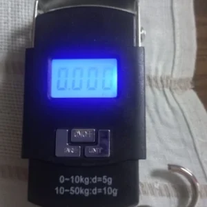 1pc Black 50kg Portable Electronic Portable Luggage Scale LCD Digital Display Screen Express Delivery Scale Hook Mini Scale